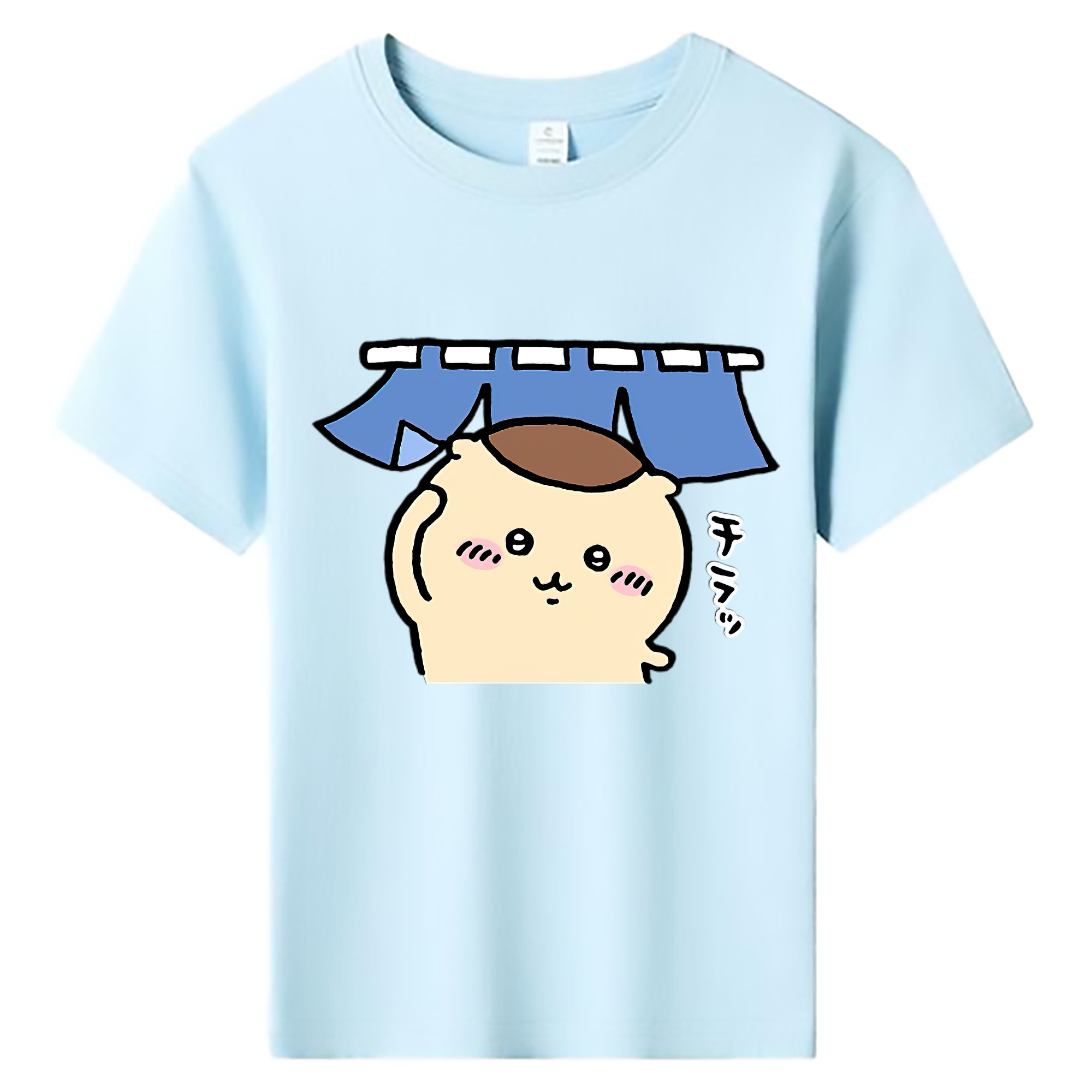 （画像用） ちいかわ くりまんじゅう Chii-kawa kuri manjū 綿100％キッズTシャツ（フロントプリント）